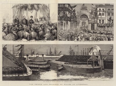 The Prince and Princess of Wales at Liverpool by Joseph Nash